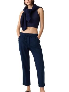 GAP Women’s Navy Drawstring Pants - Classic Pull-On  - Size Large Short